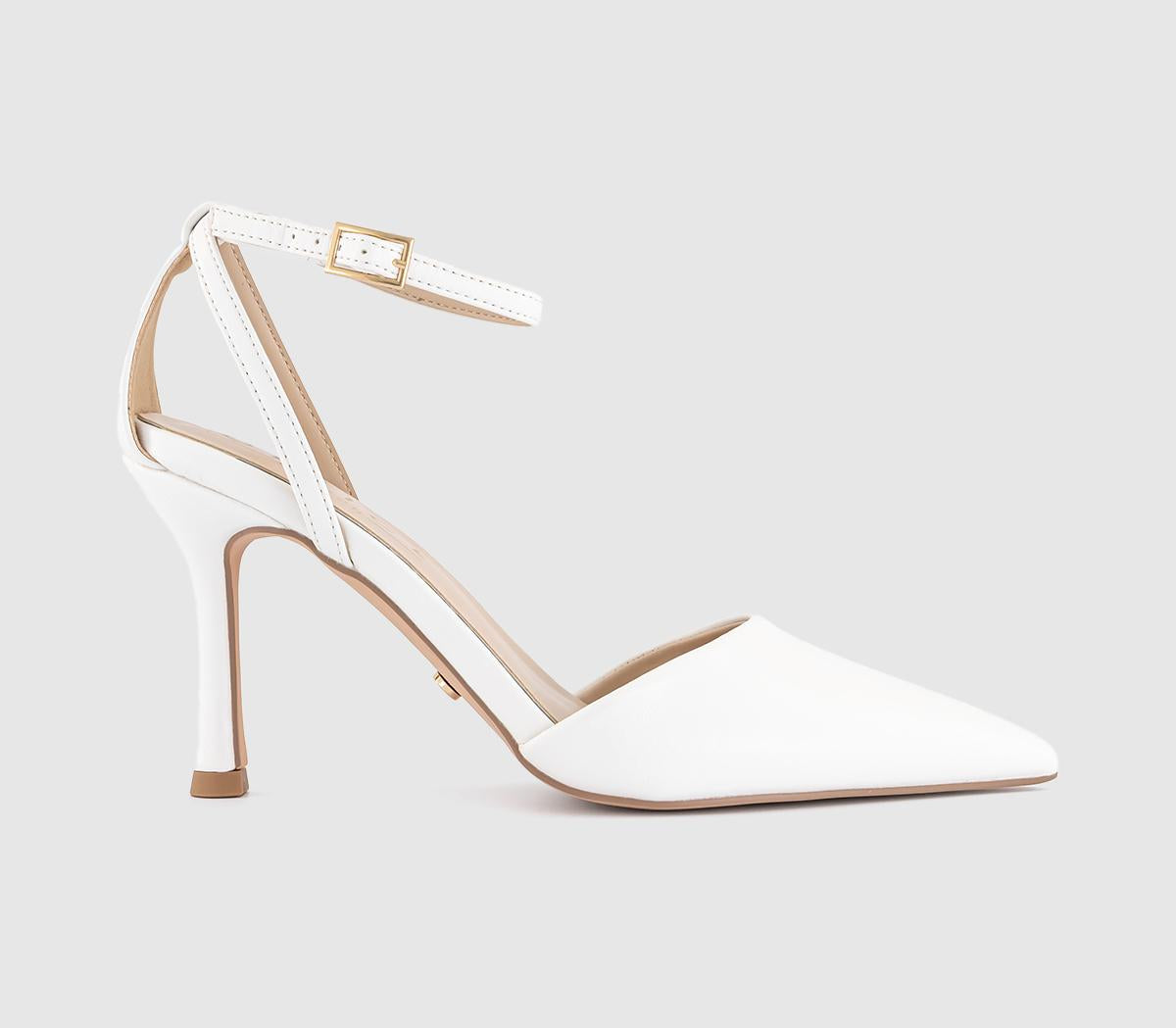 Womens OFFICE Heiress Two Part Court Heels Off White