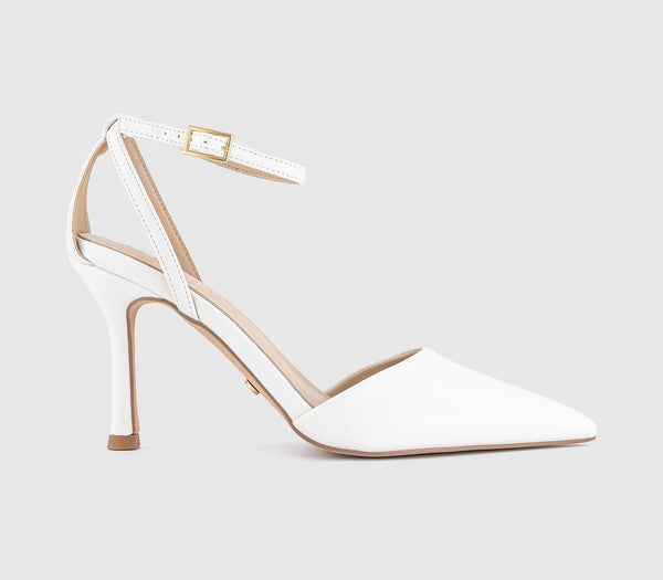 Womens OFFICE Heiress Two Part Court Heels Off White