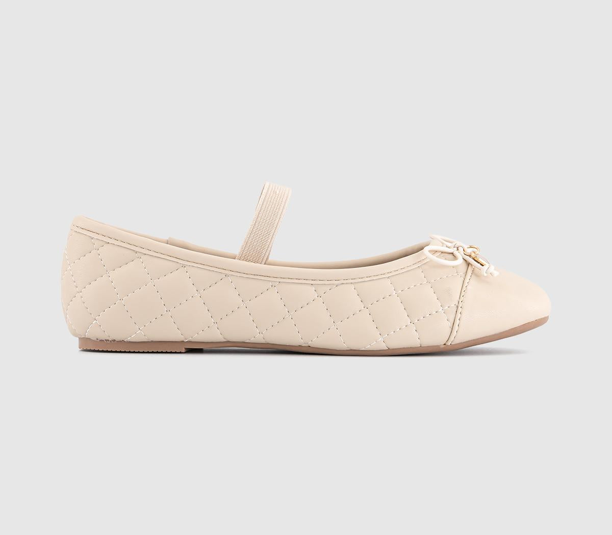 Kids OFFICE Kids Georgia Bow Kids Ballet Pumps Off White