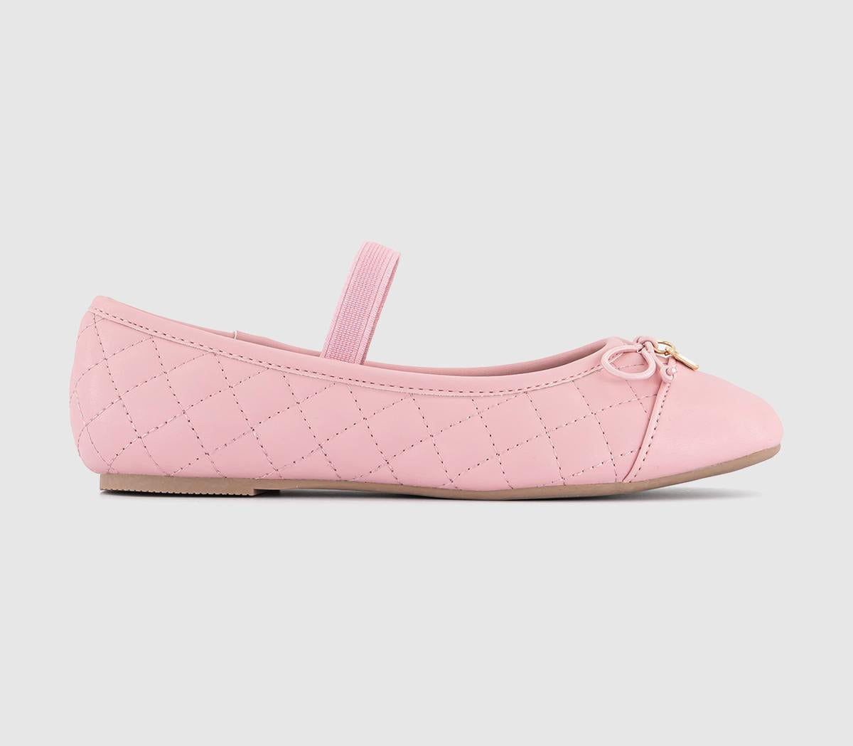 Kids OFFICE Georgia Bow Ballet Pumps Blush