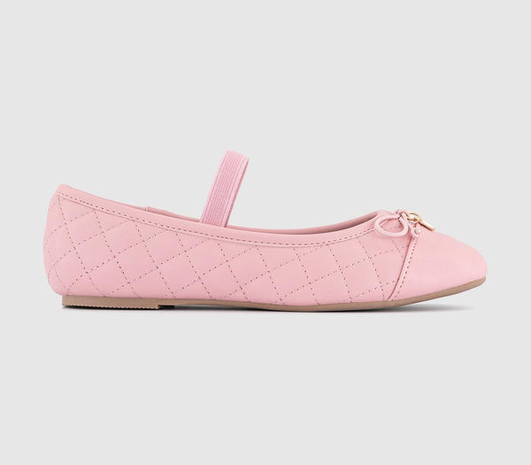 Kids OFFICE Georgia Bow Ballet Pumps Blush