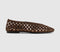 Womens OFFICE Flawless Woven Ballerinas Brown Canvas