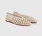 Womens OFFICE Flawless Woven Ballerina Flats Cream Canvas
