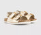 Kids EARTHCHILD River Footbed Back Strap Sandals Gold