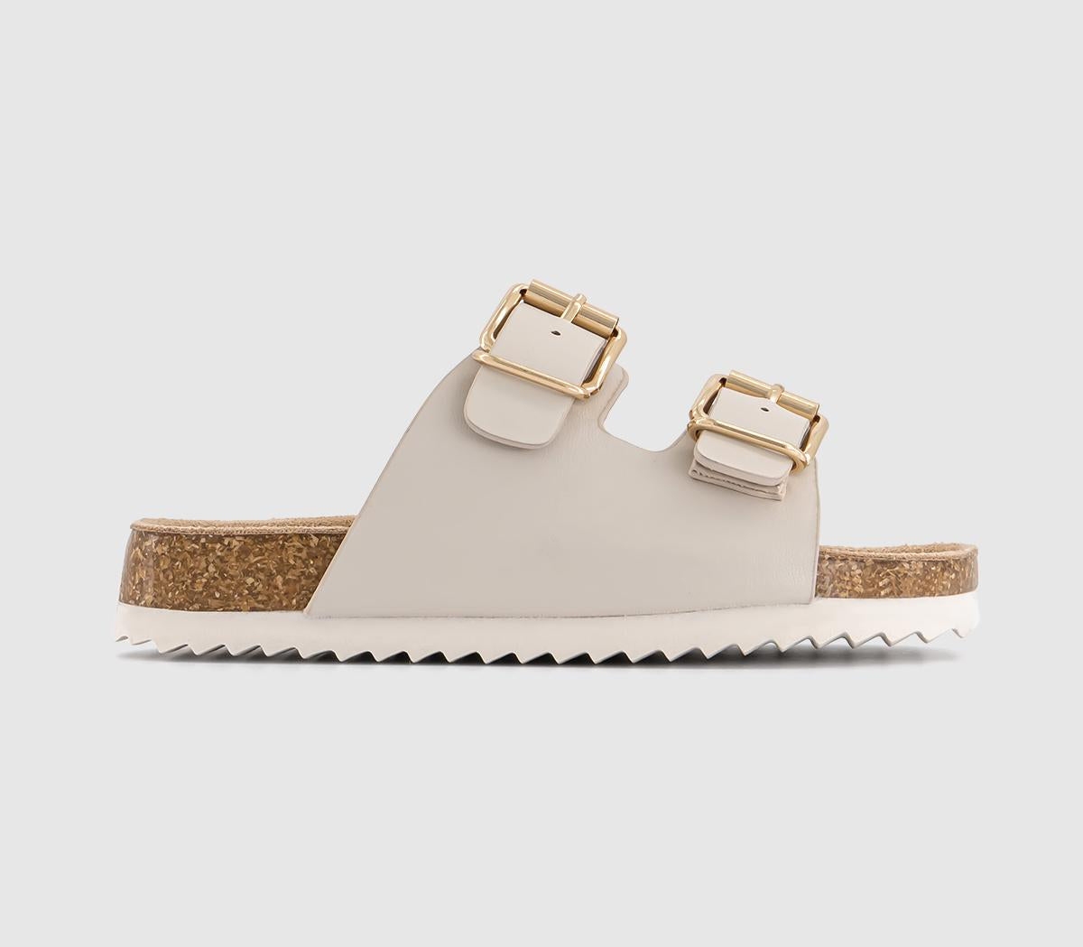 Kids EARTHCHILD Evergreen Footbed Slip On Sandals Off White