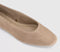 Womens OFFICE Fairytale Suede Ballerina Pumps Taupe Suede