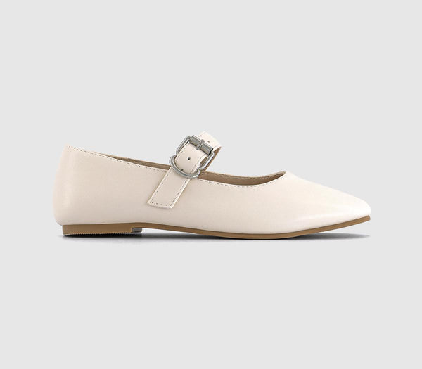 Kids OFFICE Gloria Mary Jane Ballet Pumps Cream