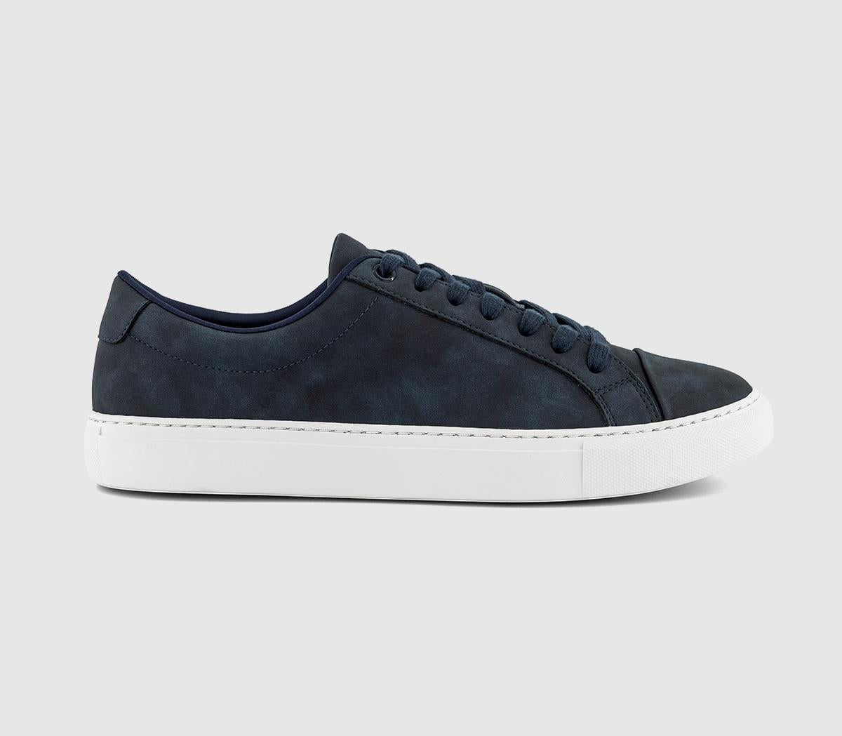 Mens OFFICE Cooper 7 Eye Trainers Navy