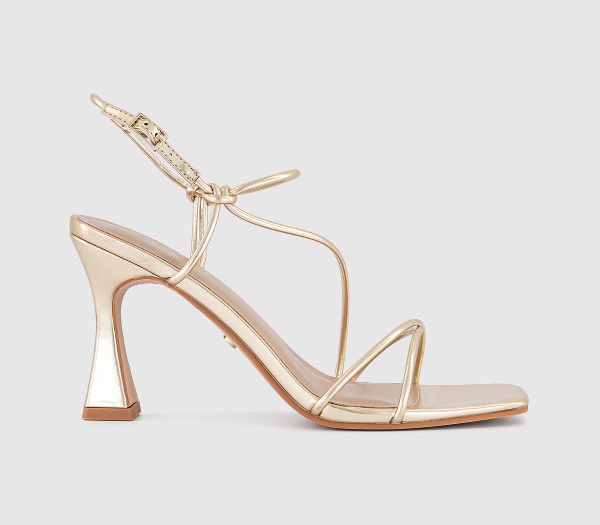 Womens OFFICE Hart Strappy Heeled Sandals Gold