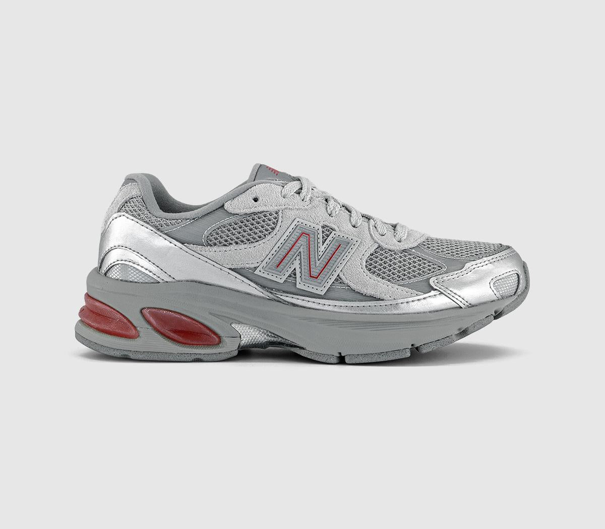 New Balance 2010 Trainers Silver Metallic Team Red Concrete