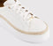 OFFICE Terri Jute Platform Lace Up Trainers White