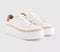 OFFICE Terri Jute Platform Lace Up Trainers White