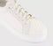 Womens OFFICE Tizzy Woven Platform Lace Up Trainers White