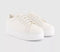 Womens OFFICE Tizzy Woven Platform Lace Up Trainers White