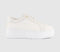 Womens OFFICE Tizzy Woven Platform Lace Up Trainers White
