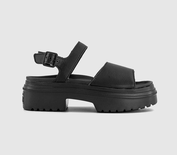 Womens Converse All Star Lugged Heel Sandals Black