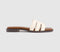 Womens OFFICE Sloane Cut Out Detail Sliders White Leather