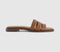 Womens OFFICE Sloane Cut Out Detail Sliders Tan Leather