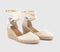 Womens OFFICE Melissa Ankle Tie Espadrille Wedges Natural