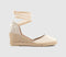 Womens OFFICE Melissa Ankle Tie Espadrille Wedges Natural