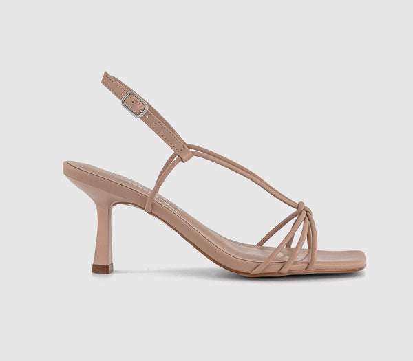 Womens OFFICE Mischa Knotted Slingback Heeled Sandals Blush