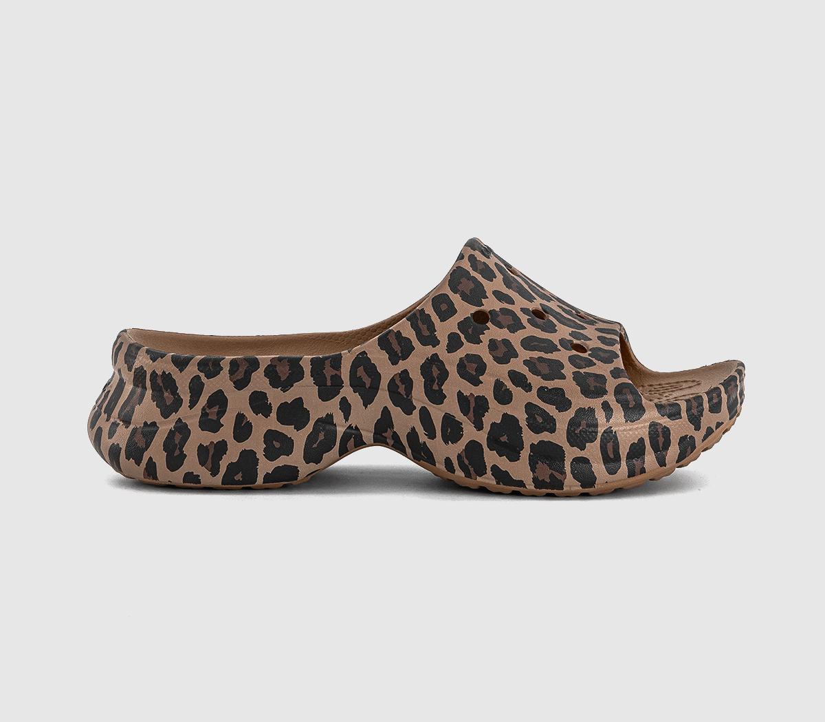 Womens Crocs Bae Slides Leopard