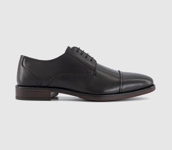 Mens OFFICE Millgate Toe Cap Derby Lace Up Shoes Black