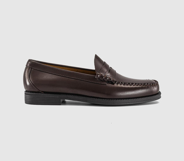 Mens G.H Bass & Co Easy Weejun Larson Moc Penny Loafers Chocolate Leather