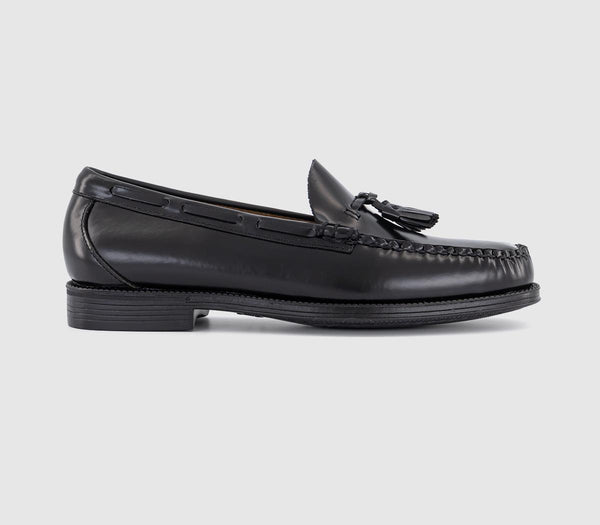 Mens G.H Bass & Co Easy Weejun Larkin Moc Tassel Loafers Black Leather