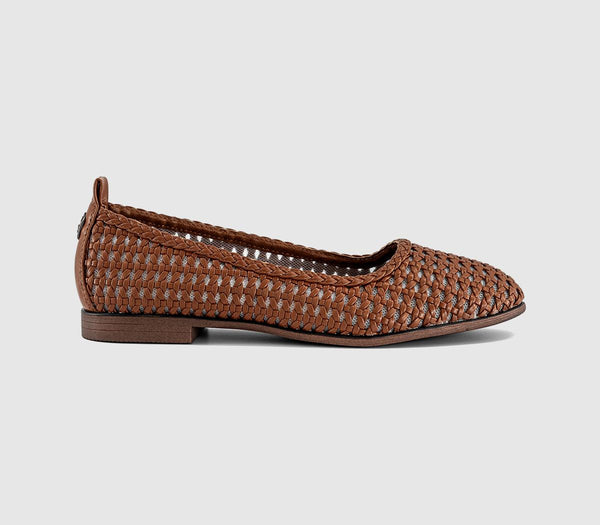 Womens Blowfish Malibu Bardot Ballet Flats Cognac