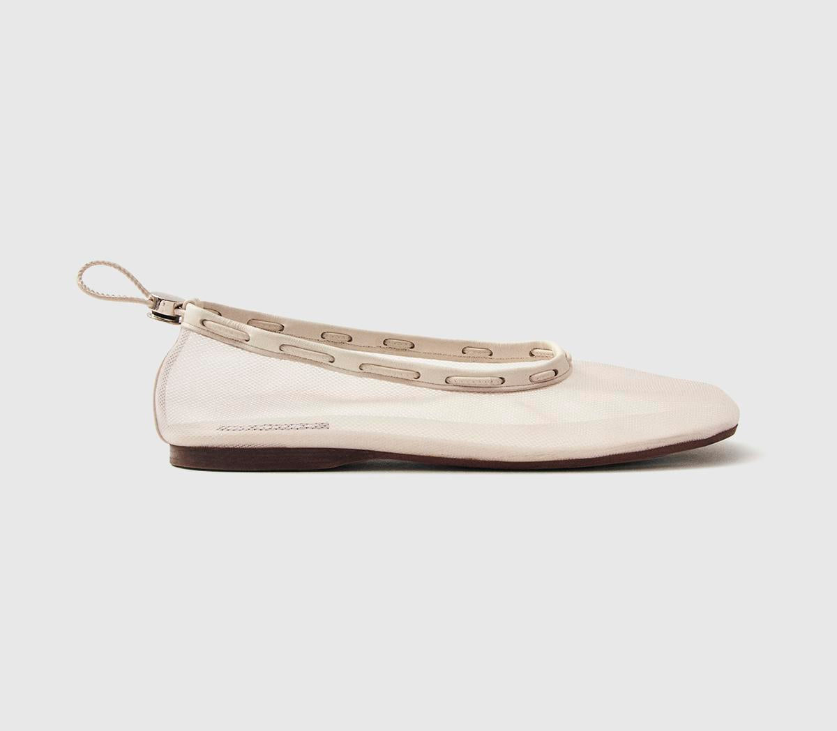 Womens ALOHAS Gill Mesh Ballet Pumps White