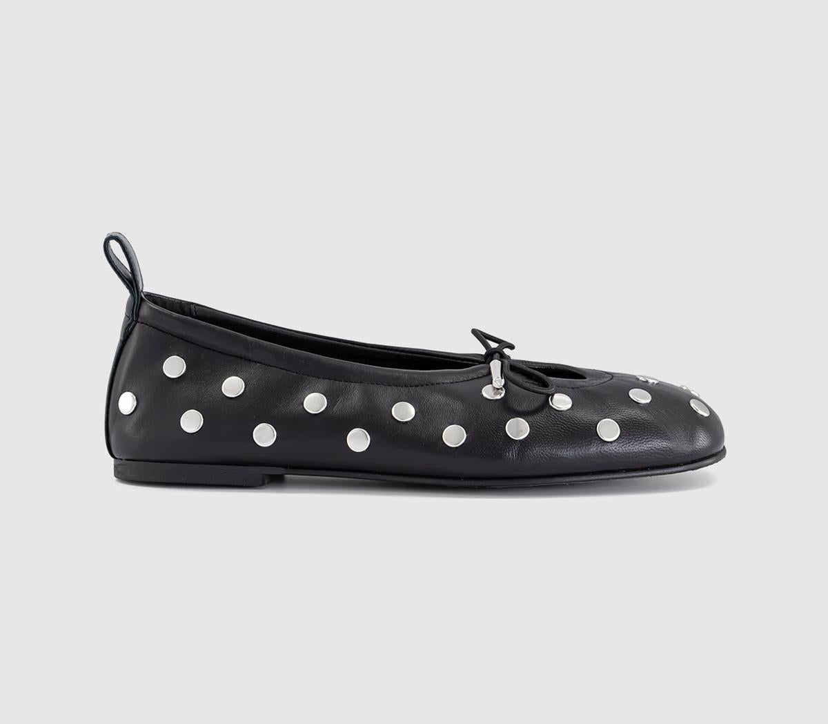 Womens ALOHAS Rosalind Ballet Pumps Black Studs
