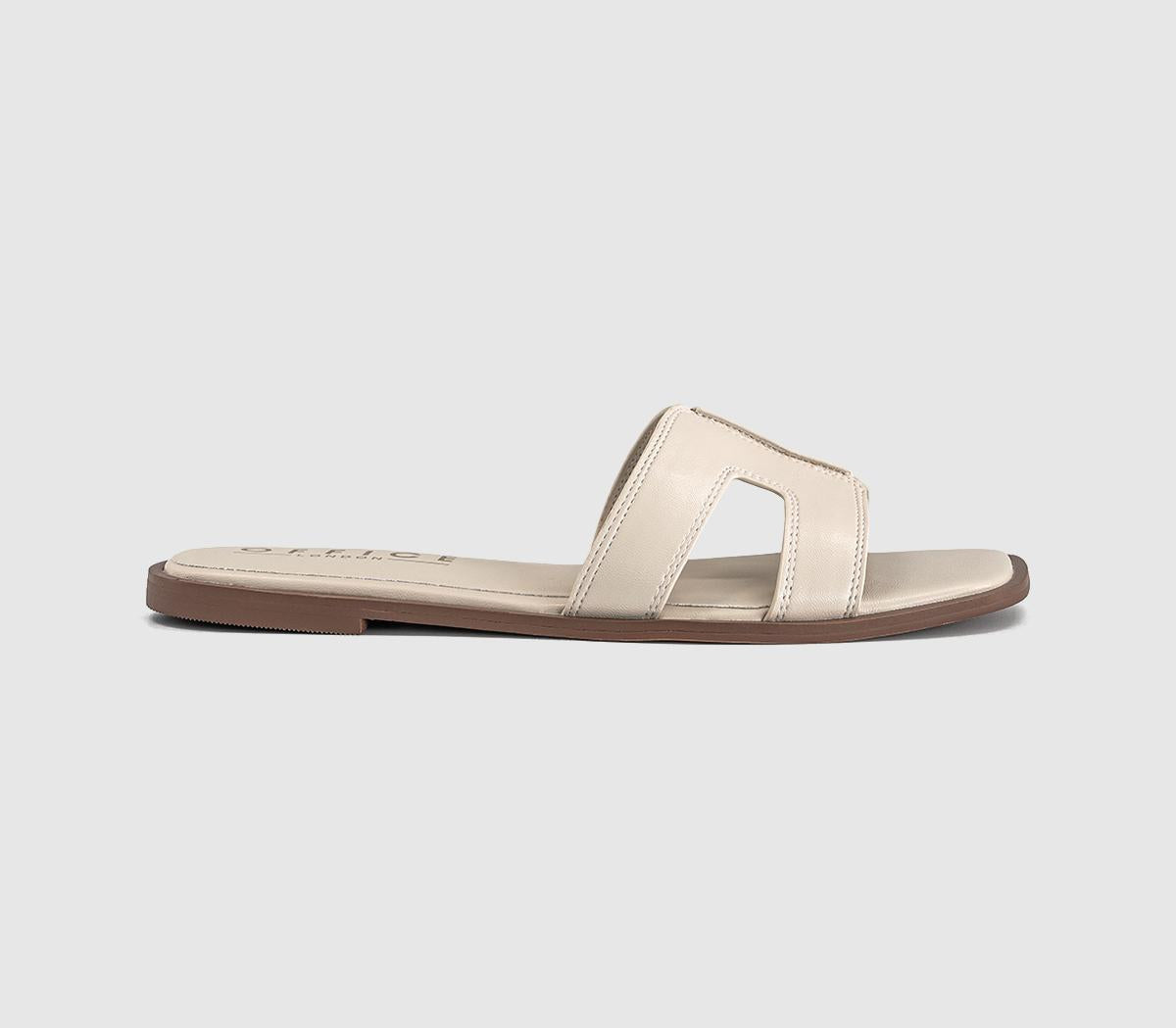 Womens OFFICE Slade Cut Out Sliders Off White