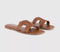 Womens OFFICE Slade Cut Out Sliders Tan