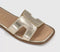 Womens OFFICE Slade Cut Out Sliders Gold
