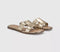 Womens OFFICE Slade Cut Out Sliders Gold