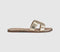 Womens OFFICE Slade Cut Out Sliders Gold