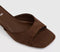 Womens OFFICE Minnie Kitten Heel Mules Brown