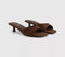 Womens OFFICE Minnie Kitten Heel Mules Brown