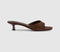 Womens OFFICE Minnie Kitten Heel Mules Brown