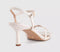 Womens OFFICE Micky Cross Over Skinny Strap Sandals White