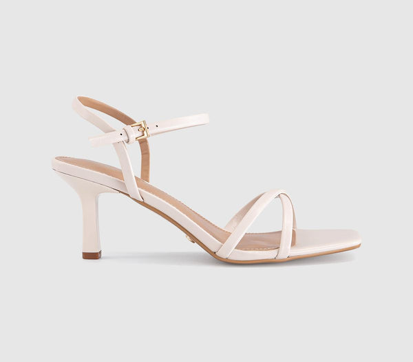 Womens OFFICE Micky Cross Over Skinny Strap Sandals White