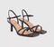 Womens OFFICE Micky Cross Over Skinny Strap Sandals Brown