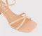 Womens OFFICE Micky Cross Over Skinny Strap Heeled Sandals Beige