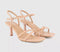 Womens OFFICE Micky Cross Over Skinny Strap Heeled Sandals Beige