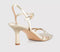 Womens OFFICE Micky Cross Over Skinny Strap Sandals Gold