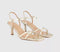 Womens OFFICE Micky Cross Over Skinny Strap Sandals Gold