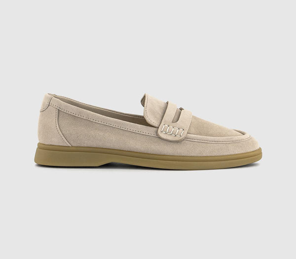 Womens Office Fairbanks Gum Sole Loafers Beige Suede Uk Size 6