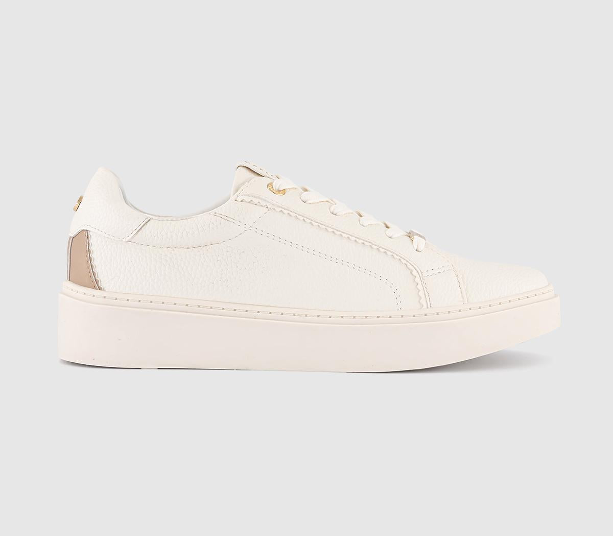 OFFICE Tamara Lace Up Cup Sole Trainers White
