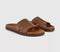 Mens OFFICE Sebastian Cut Out Sliders Tan